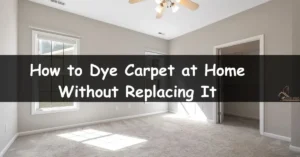 How to Dye Carpet